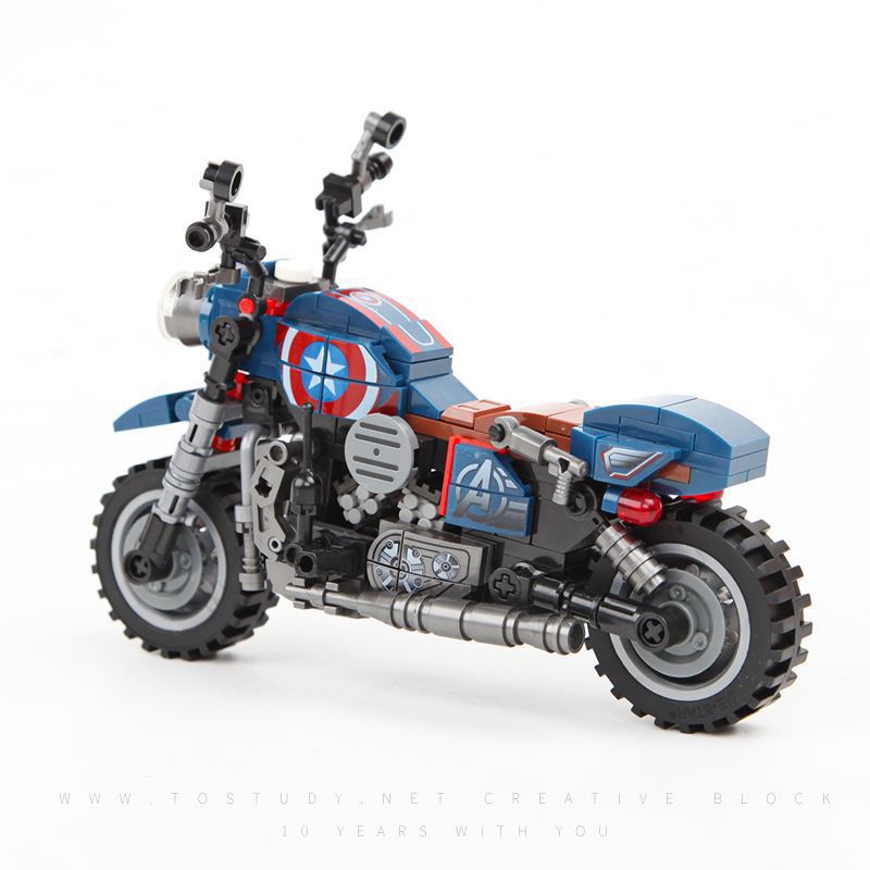 Compatible with motorcycle models, motorcycle assembly blocks, toy cars, boys, small particles, puzzle children