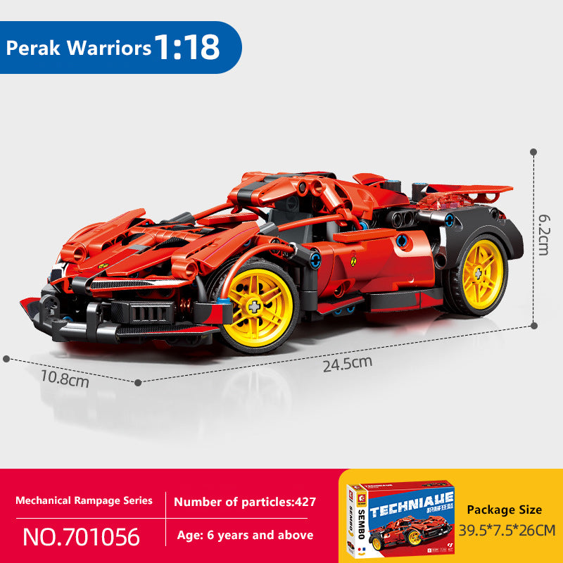 Mori treasure building blocks 701054-701056 compatible LEGO boys toys supercar racing car 1:18 model diy gift