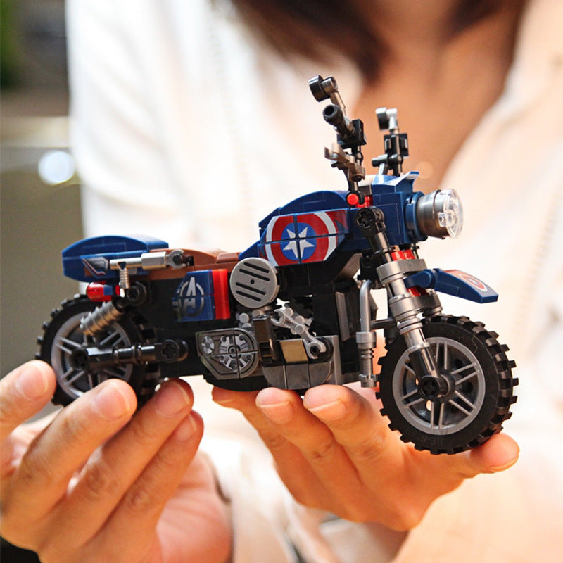 Compatible with motorcycle models, motorcycle assembly blocks, toy cars, boys, small particles, puzzle children