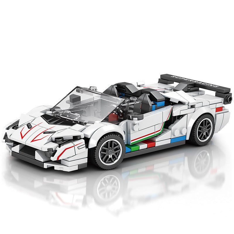 Supercar building blocks eight frame car ornaments puzzle assembled racing car model boy gift toys